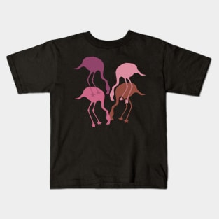 Pink Flamingo Camouflage Pattern Kids T-Shirt